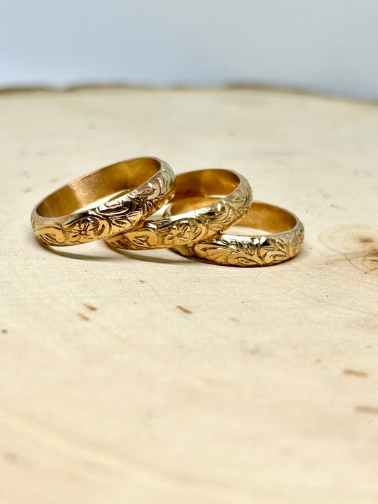 Floral Stacking Ring