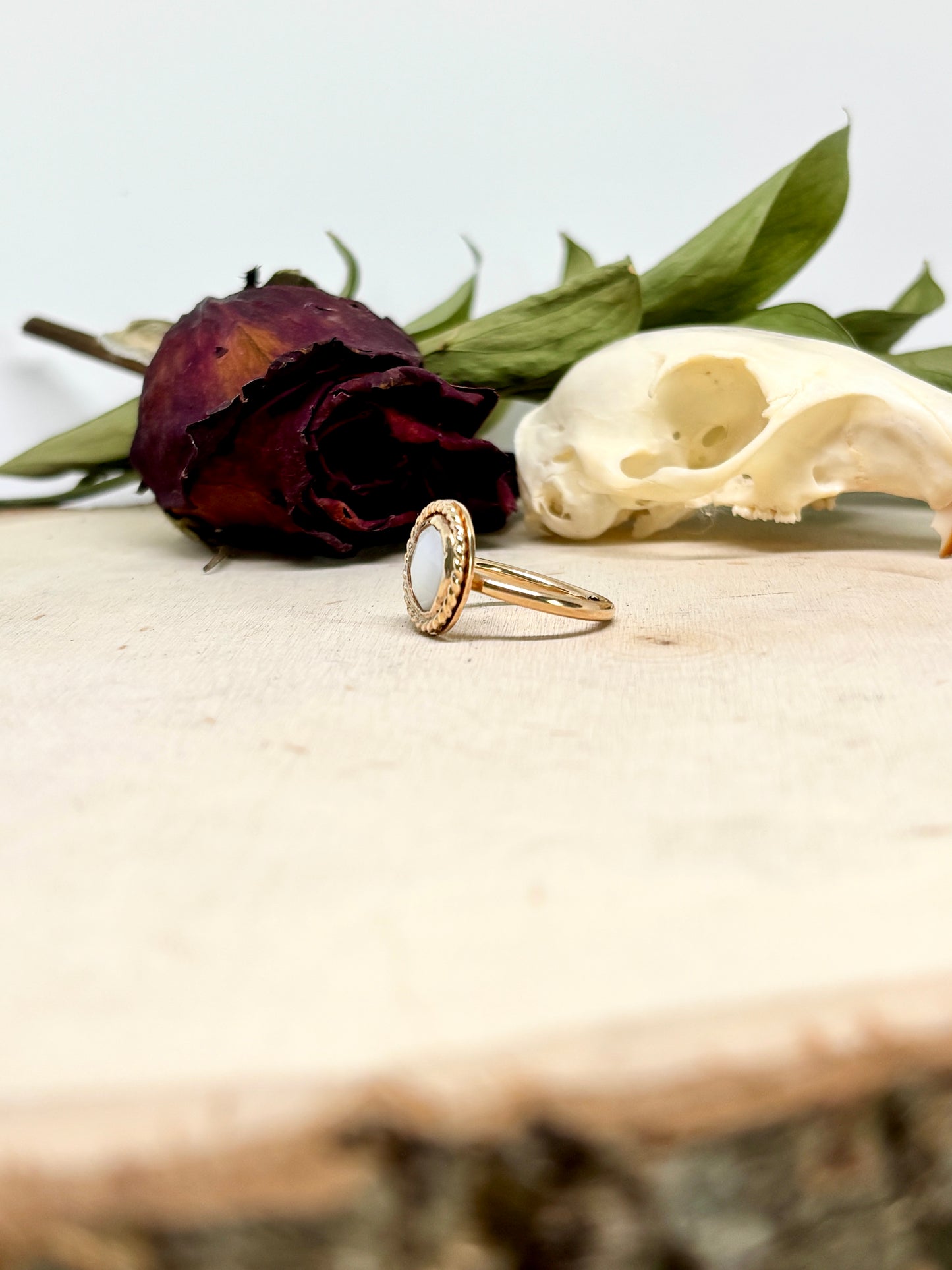 Checker Pearl Ring