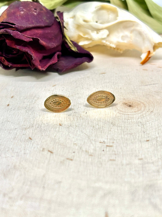 Hand Stamped Studs
