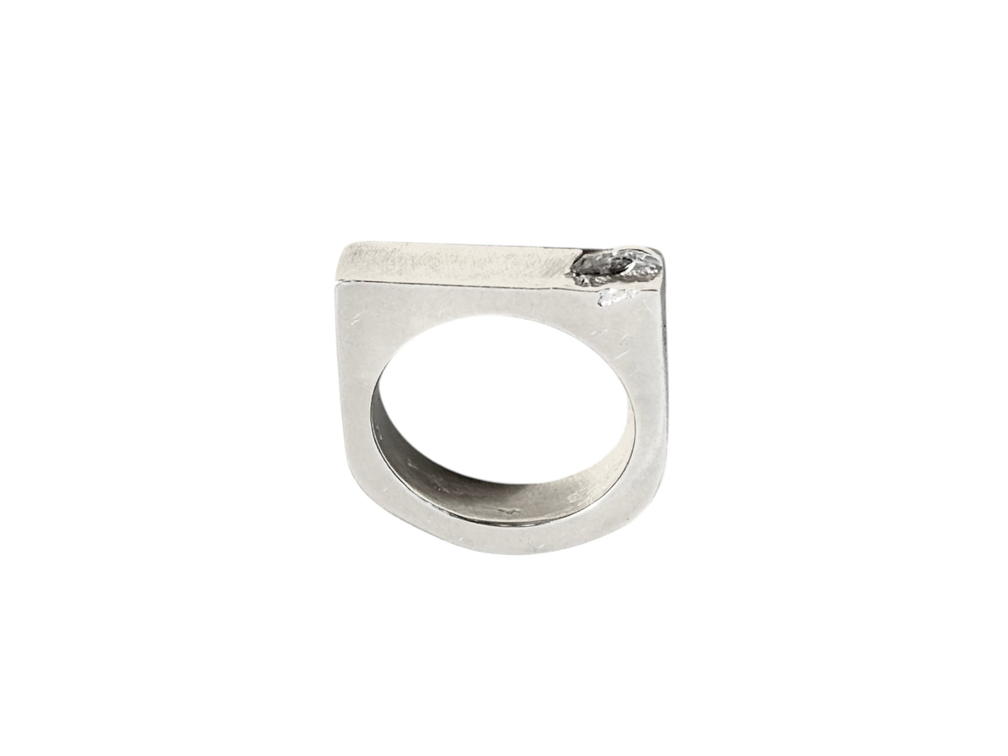 Signet Ring with CZ - size 8