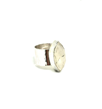 Thick Moon Stone Ring