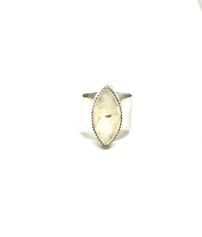 Thick Moon Stone Ring