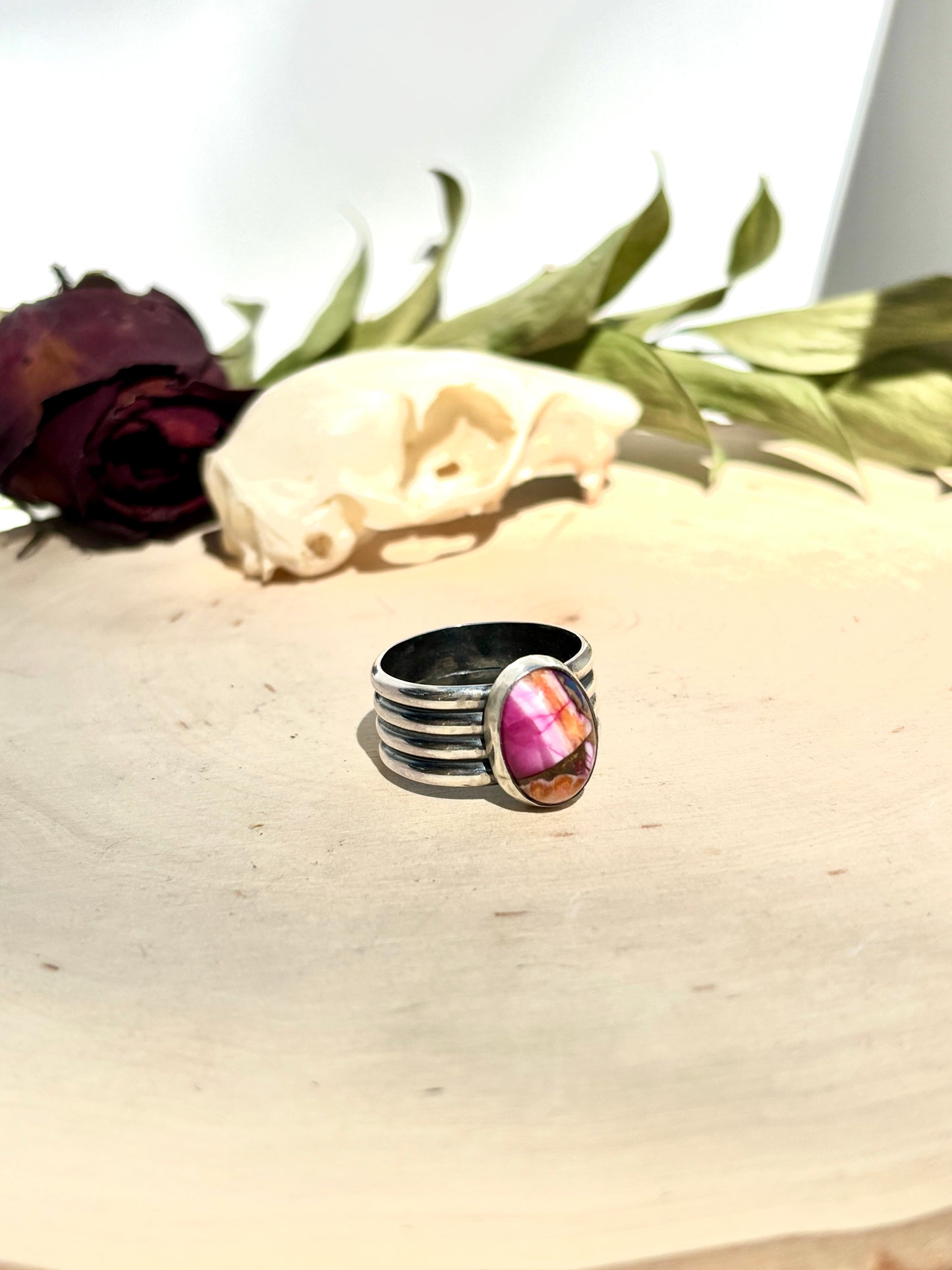 Pink Dahlia Ring